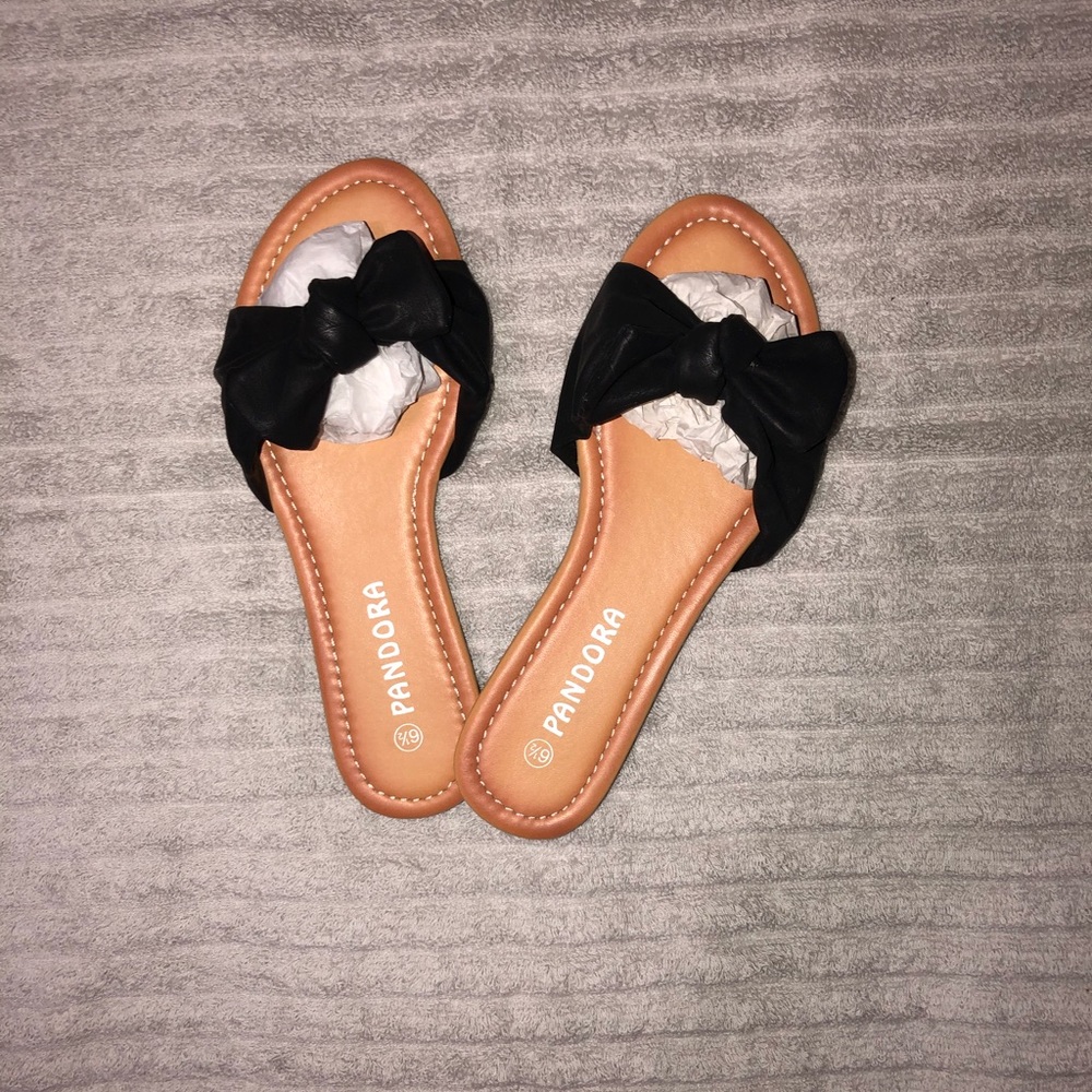 Pandora Black Butterfly Sandals